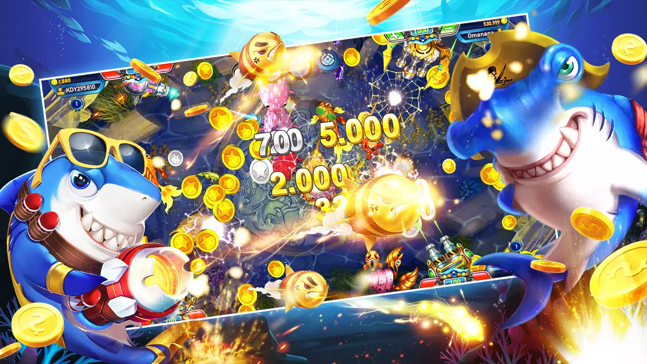 หน้าจอเกมยิงปลาธีมโลกใต้น้ำของ 188